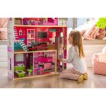 Casuta de basm din lemn Malibu Residence DollHouse - Casa pentru papusi cu lift cu mobilier inclus de la  EcoToys
